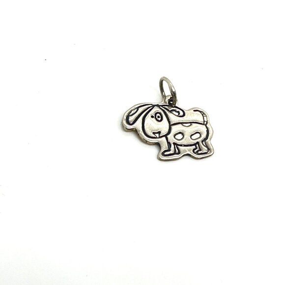 LUCY ANN BEAGLE DOG CHARM 925 STERLING SILVER USA FLOPPY EARS SPOTS PENDANT - Picture 3 of 10